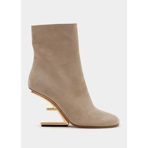 FENDI 95mm First Suede F-heel Ankle Booties In F152z Roger 41EU/11B